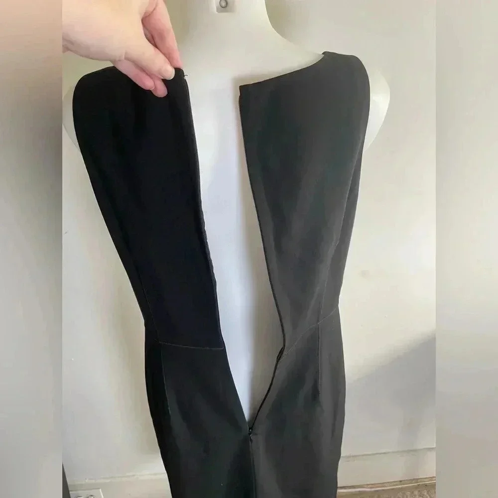 Ann Taylor Petite Black‎ Virgin Wool Sheath Dress 10P EUC 0150 - Picture 5 of 13